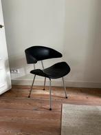 Gispen De Wit 3011 Jaren 50 stoel buisframe, Huis en Inrichting, Stoelen, Gebruikt, Zwart, Leer, Ophalen of Verzenden