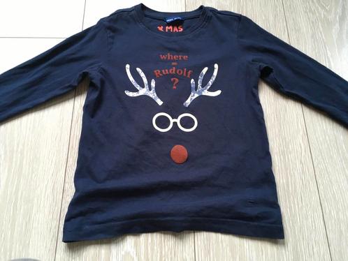 98 / 104 hem kerstshirt kerst, Kinderen en Baby's, Kinderkleding | Maat 98, Zo goed als nieuw, Jongen, Shirt of Longsleeve, Ophalen of Verzenden