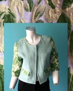 Vintage jaren 70 kort jasje lichtgroen bloemen maat 38, Kleding | Dames, Jasjes, Kostuums en Pakken, Groen, Gedragen, Jasje, Maat 38/40 (M)