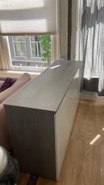 Dressoir hoogglans wit / grijs, Huis en Inrichting, Kasten | Dressoirs, Ophalen, 150 tot 200 cm, Zo goed als nieuw, 25 tot 50 cm