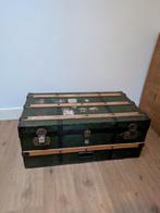 Everest oude groene houten hutkoffer, Huis en Inrichting, Tafels | Salontafels, Ophalen