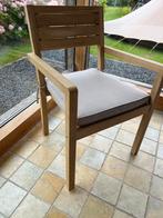 Prachtige nieuwe houten tuinstoel met kussen, Tuin en Terras, Tuinstoelen, Ophalen, Zo goed als nieuw, Hout