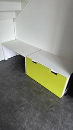 Smastad tafels + rolkist, Ophalen, Zo goed als nieuw, Kast