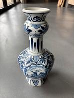 Delfts blauwe vaas met molen en zeilschip, Ophalen of Verzenden