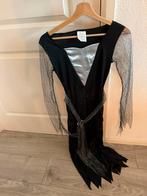 Heksenkostuum met hoed - Maat S, Ophalen of Verzenden, Zo goed als nieuw, 122 t/m 128, Meisje