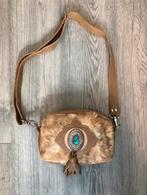 Beige dames tasje van leer, Ophalen of Verzenden, Zo goed als nieuw, Beige, Schoudertasje
