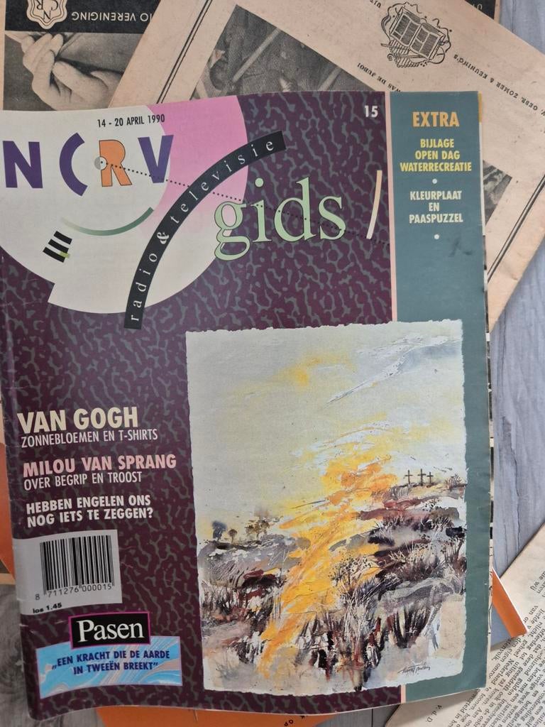 NCRV Radio & Televisie Gids - 14 April 1990 Pasen Van Gogh, Boeken, Tijdschriften en Kranten, Ophalen of Verzenden, Gelezen, Muziek, Film of Tv