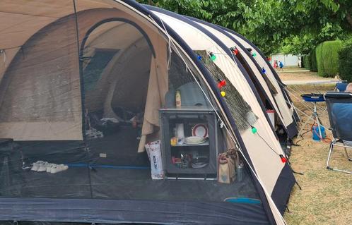 Te koop Mooie katoenen tunneltent 6 persoons van Obelink, Caravans en Kamperen, Tenten, tot en met 6, Zo goed als nieuw, Ophalen