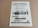 Reclame (uit oud tijdschrift) Opel Record 1700 (1961), Verzamelen, Verzenden