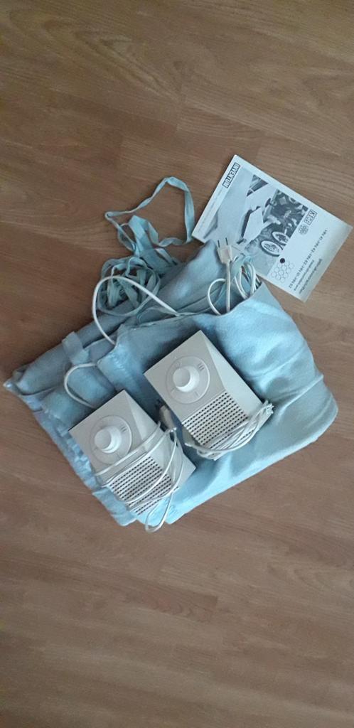 Inventum electrische deken, Huis en Inrichting, Slaapkamer | Beddengoed, Gebruikt, Overige typen, Tweepersoons, Blauw, Ophalen of Verzenden