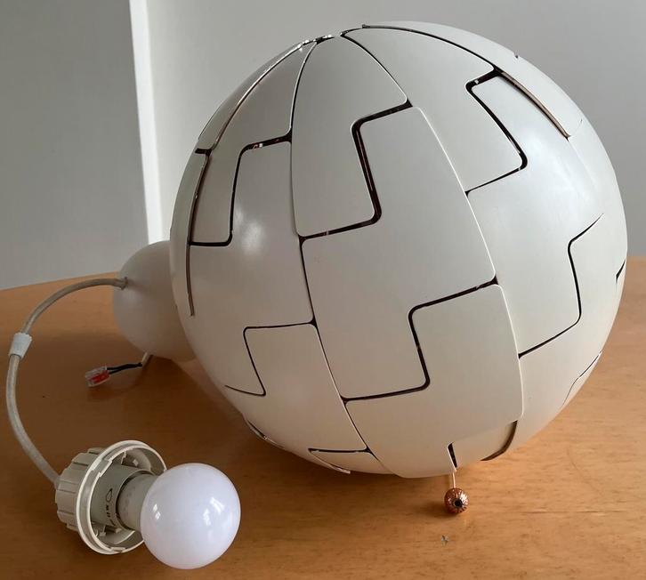 Ikea hanglamp PS 2014 wit en koperkleur, Huis en Inrichting, Lampen | Hanglampen, Gebruikt, Minder dan 50 cm, Ophalen of Verzenden