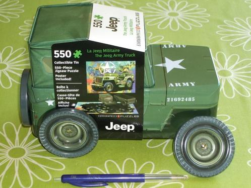Eurographics Militaire Jeep (met pech) Tin Puzzel - 550 st, Hobby en Vrije tijd, Denksport en Puzzels, Zo goed als nieuw, Legpuzzel
