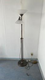 Messing staande lamp, Ophalen, Gebruikt, Glas, 150 tot 200 cm