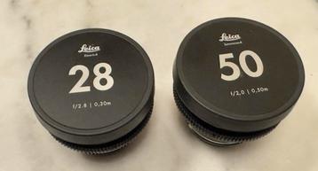 Leica R 28mm f/2.8 en 50mm f/2 with cine mod beschikbaar voor biedingen