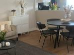 Ronde eettafel incl 4 stoelen By Boo, 75 m² of meer, Zwart, Ophalen of Verzenden, Zo goed als nieuw