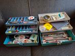 2 boxen vintage vis spullen, Ophalen of Verzenden