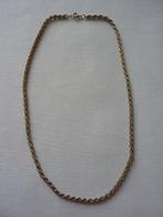 dikke goudkleurige ketting geen goud 51 cm lang schakeltjes, Verzenden, Zo goed als nieuw, Goud, Overige materialen