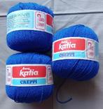 (Ds17#001) Katia Creppi (3 blauwe bollen), Nieuw, Wol of Garen, Ophalen of Verzenden, Breien