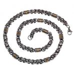 60cm x 8mm Koningsketting Heren Goudkleur-Zilverkleur RVS Ge, Sieraden, Tassen en Uiterlijk, Kettingen, Overige materialen, Birgitta-Gracht 33, 6465 EL Kerkrade, Nederland