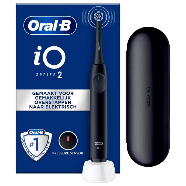 Oral-B iO 2 Elektrische Tandenborstel Black met Reisetui, Sieraden, Tassen en Uiterlijk, Uiterlijk | Mondverzorging, Nieuw, Tandenborstel