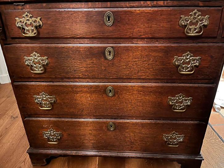 Eikenhouten 18e/begin 19e  eeuws secretaire, Huis en Inrichting, Kasten | Ladekasten, Gebruikt, 100 tot 150 cm, 50 tot 100 cm