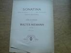 Walter niemann - sonatina op.103 - Voor piano, Gebruikt, Klassiek, Ophalen of Verzenden, Artiest of Componist