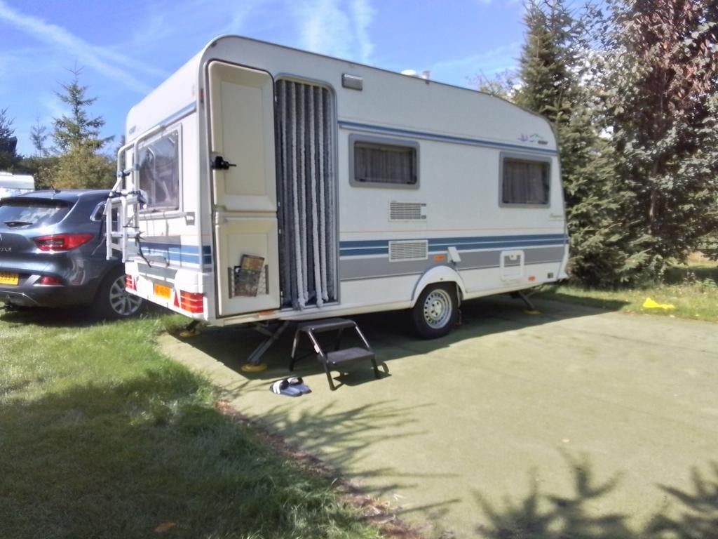 Hobby Elegance 430SB 1996, Caravans en Kamperen, Caravans, Particulier, tot en met 4, Treinzit, Hobby, Luifel, Oven, Ophalen
