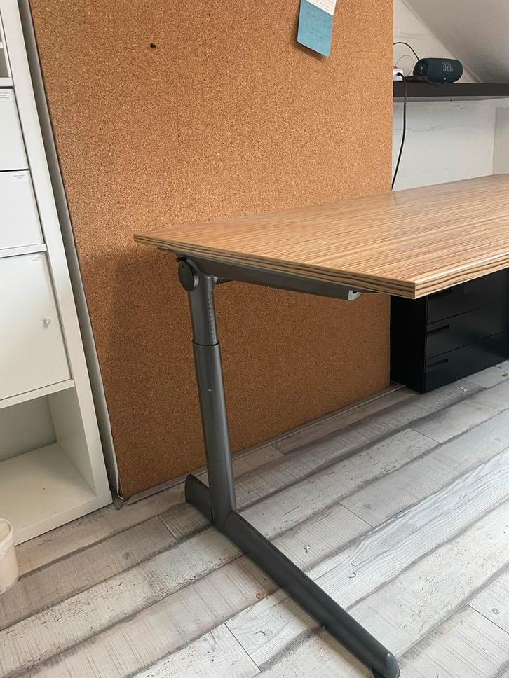Verstelbaar Bureau + Bureaustoel Optie, Huis en Inrichting, Bureaus, Gebruikt, Bureau, In hoogte verstelbaar, Ophalen