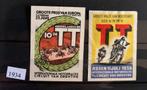 Sluitzegels TT Assen '34 & '36 KNMV, Verzenden, T/m 1940, Gestempeld