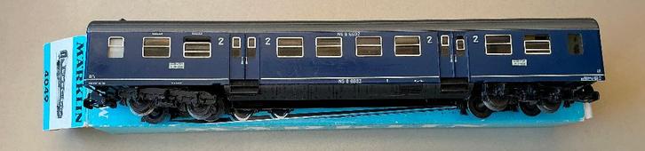 MäRKLIN H0 4049 PERS. RIJTUIG NS BLAUW 2.KLAS 67/70 OVP, Hobby en Vrije tijd, Modeltreinen | H0, Gebruikt, Wagon, Wisselstroom