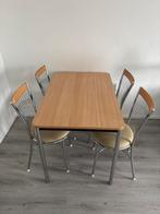 Eettafel met stoelen - Goed onderhouden, Huis en Inrichting, Tafels | Eettafels, Ophalen, Gebruikt, Metaal