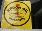 grote sticker kroon oil motor oils pennzoil vintage, Verzamelen, Stickers, Verzenden, Zo goed als nieuw, Merk
