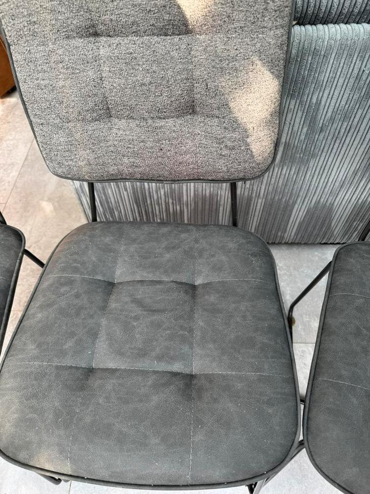 6x Eetkamer stoel - Grijs, Huis en Inrichting, Stoelen, Vijf, Zes of meer stoelen, Ophalen