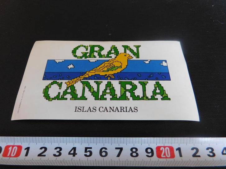 sticker Spanje Gran Canaria  Islas Canarias, Verzamelen, Stickers, Zo goed als nieuw, Bedrijf of Vereniging, Ophalen