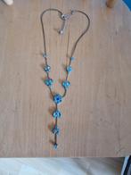 Mooi blauw kettinkje, Ophalen of Verzenden, Zo goed als nieuw, Blauw, Overige materialen