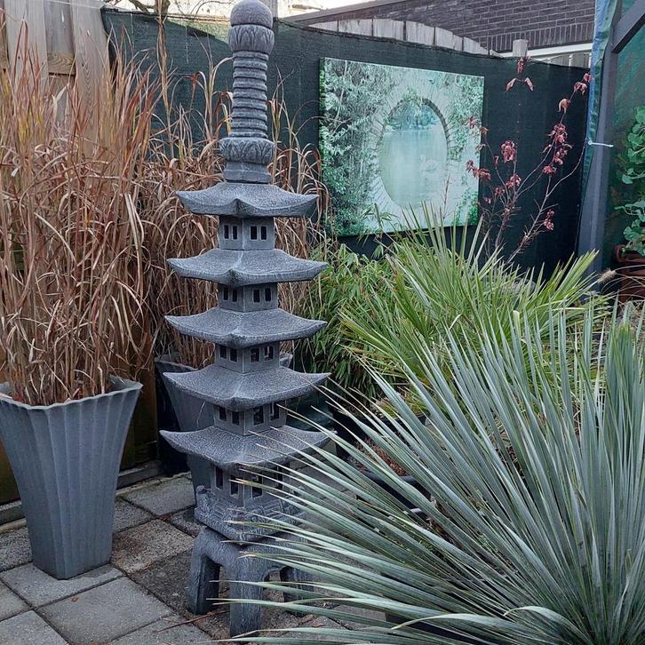 Prachtige Toro Japanse Pagode lantaarn zie tekst, Tuin en Terras, Tuinbeelden, Zo goed als nieuw, Overige typen, Ophalen