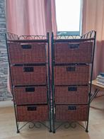 Rotan staal.ladenkast, Huis en Inrichting, Kasten | Ladekasten, Ophalen, Gebruikt, 50 tot 100 cm, Minder dan 100 cm
