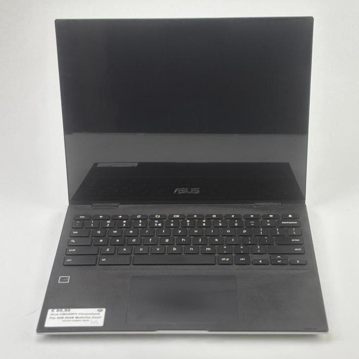 Asus CM3200FV Chromebook Flip 4GB 64GB MediaTek Zwart, Computers en Software, Chromebooks, Zo goed als nieuw