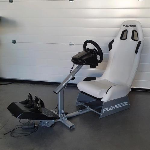 Playseat wit leer + Logitech G29, Spelcomputers en Games, Games | Sony PlayStation 5, Refurbished, Ophalen