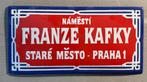 Emaille bord "Franze Kafky", Ophalen of Verzenden, Gebruikt, Reclamebord