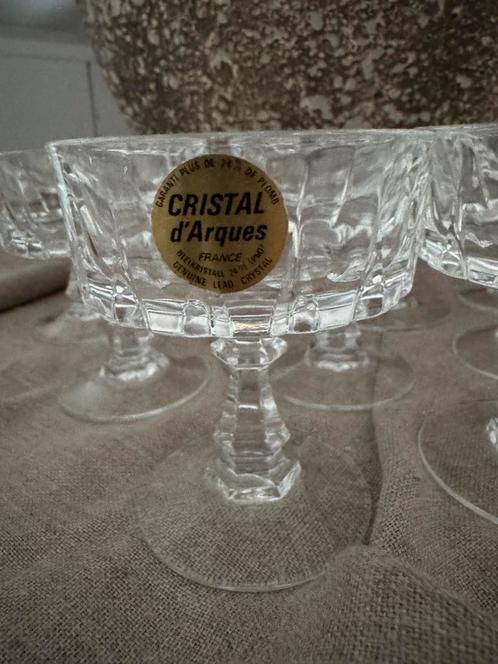 Cristal d’Arques Kristallen Coupes klein 9x, Antiek en Kunst, Antiek | Glas en Kristal, Ophalen