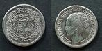 25 cent 1944 ep Pr, Postzegels en Munten, Munten | Nederland, Verzenden, Koningin Wilhelmina, 25 cent, Zilver