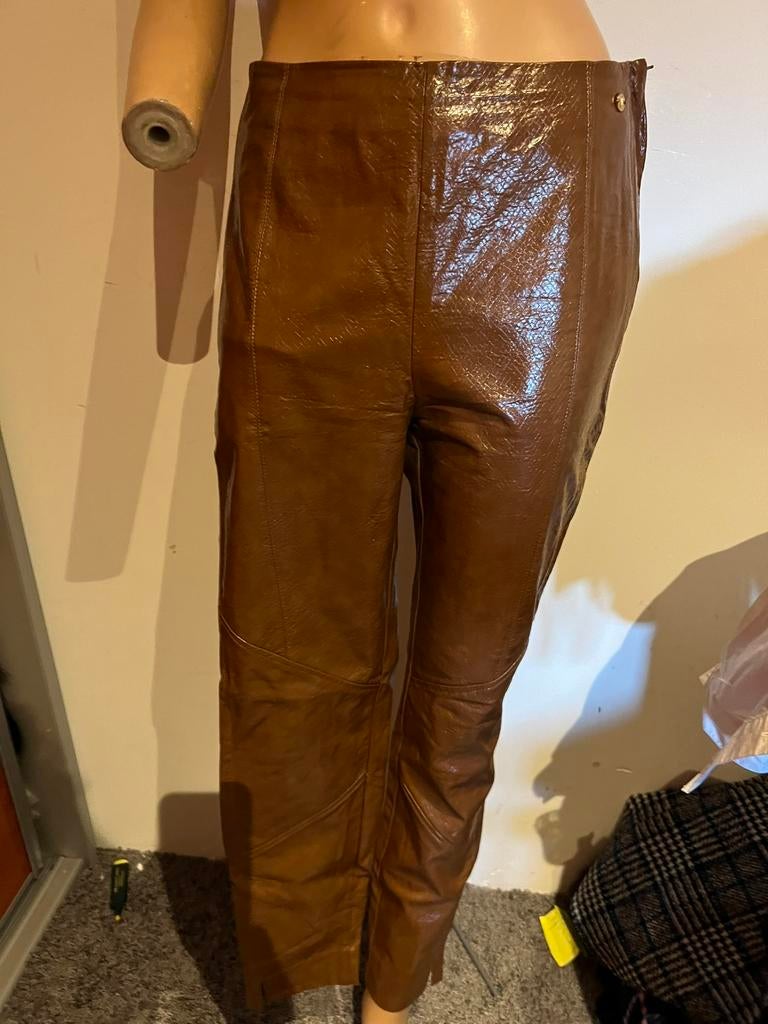 JOSH V broek skai leer S  origineel ZGAN, Bruin, G, T, B