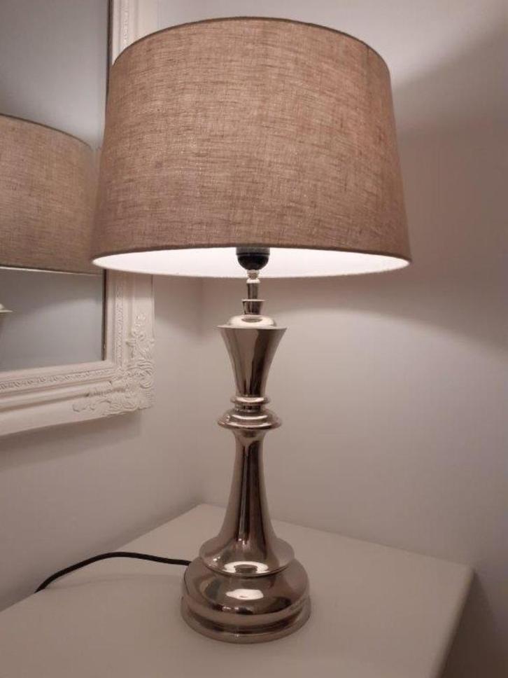 Nieuwe, chique, complete Zilvergrijze lampen Riviera Maison., Huis en Inrichting, Lampen | Tafellampen, Nieuw, Minder dan 50 cm