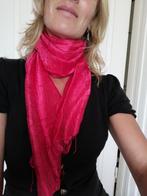 Nieuwe 100% zijden sjaal rozerood handgemaakt 176x30 cm, Kleding | Dames, Mutsen, Sjaals en Handschoenen, Ophalen of Verzenden