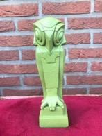 metalen beeld, gestileerde uil (2), Ophalen of Verzenden