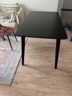 Zwarte eettafel IKEA, Huis en Inrichting, Tafels | Eettafels, Ophalen, Gebruikt, 100 tot 150 cm, Vier personen