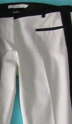 Articles pantalon maat 42 ivoorkleur met zwarte bies., Verzenden, Wit, Maat 42/44 (L), Nieuw