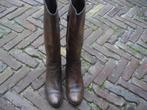 GRATIS VERZENDEN LUXE BRUINE VINTAGE  LEREN LAARZEN 37, Hoge laarzen, Bruin, Verzenden, Zo goed als nieuw