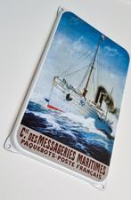 Emaille reclamebord bord stoomboot cruise boot scheepvaart, Ophalen of Verzenden, Gebruikt, Reclamebord